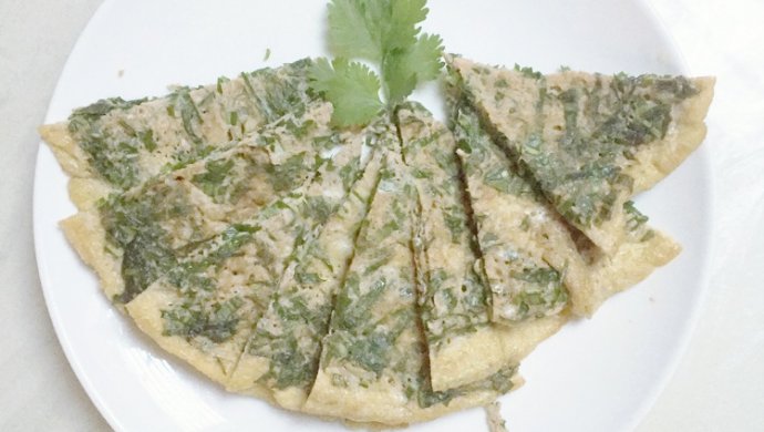 蒲公英鸡蛋饼