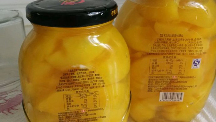 简单易学的黄桃罐头