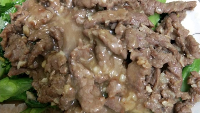芥兰炒牛肉――潮汕菜!家乡味道!