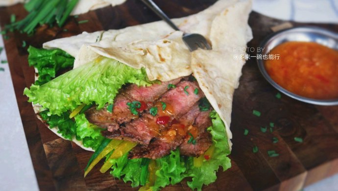 黑麦烟熏牛卷(附黑麦饼)