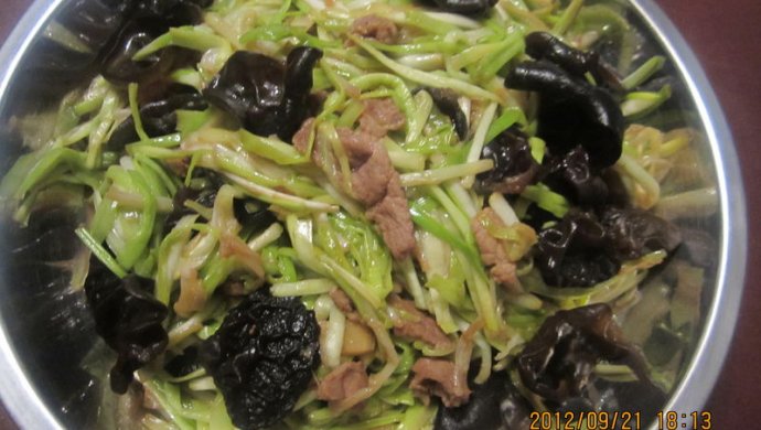 蒜黄炒肉