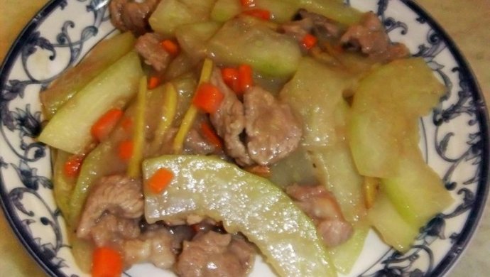 青木瓜炒肉片