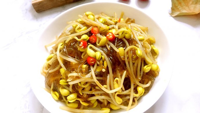 黄豆芽炒粉丝