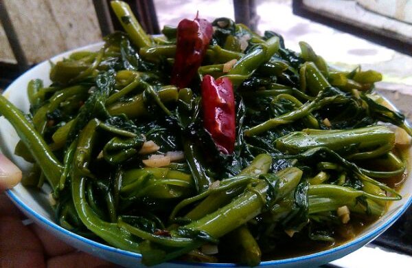 炝炒空心菜（藤菜，钢管菜）