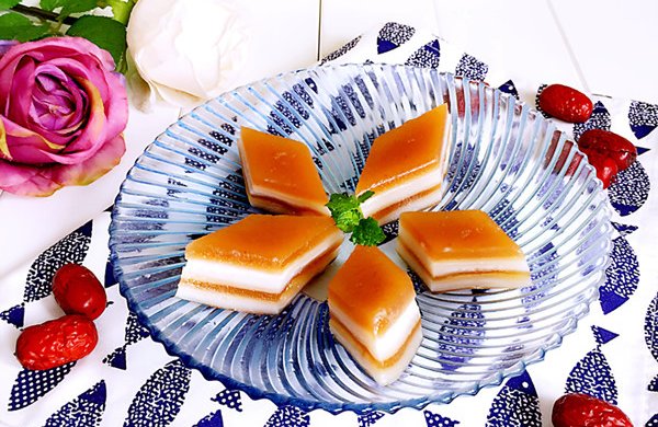 红茶双色马蹄糕