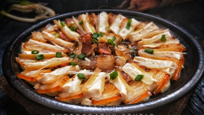 腊肉蒸豆腐