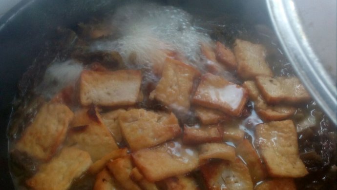 芥菜英炖豆腐泡