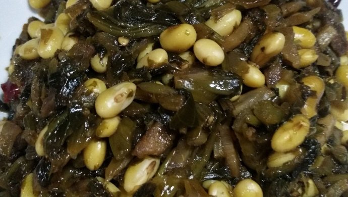 雪菜炒黄豆