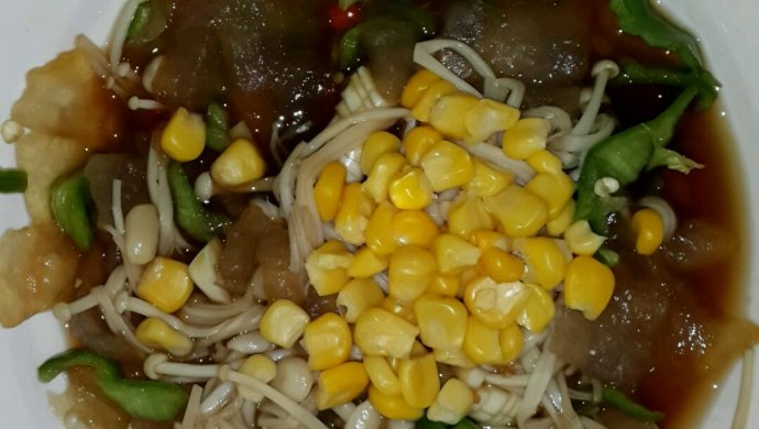 拌冬瓜金针菇油麦菜