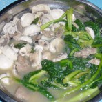 蘑菇青菜瘦肉汤