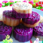 双色紫薯糯米糍的做法